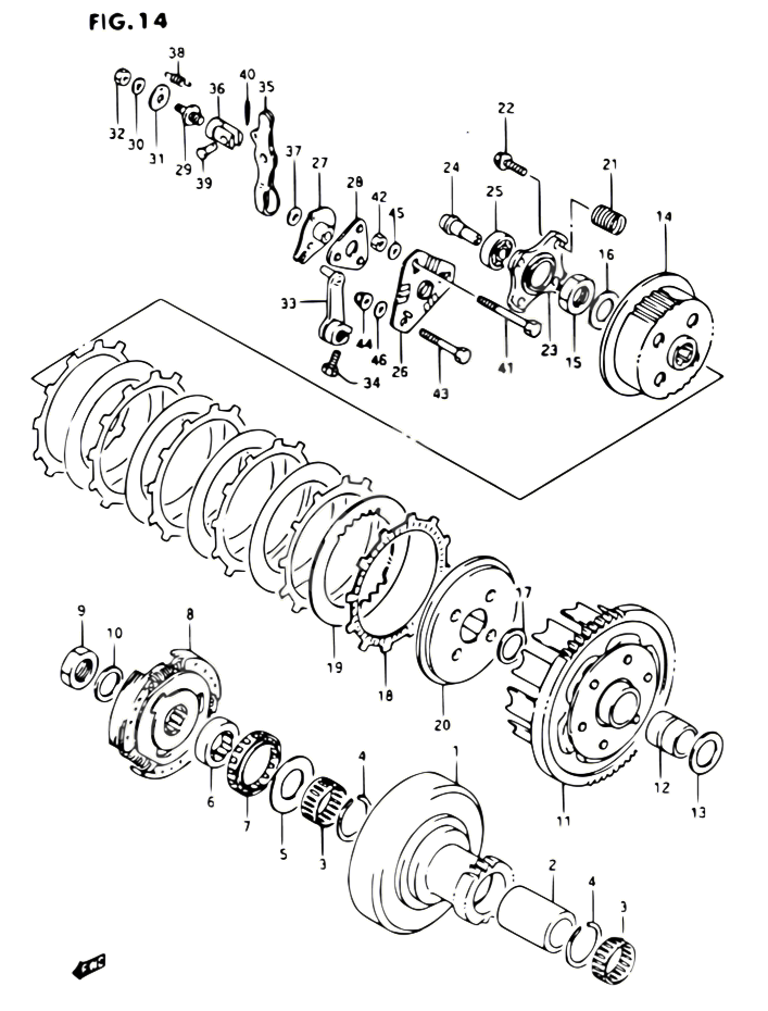 EMBRAYAGE POUR SUZUKI OZARK 230 1987 POUR SUZUKI OZARKLT F230 