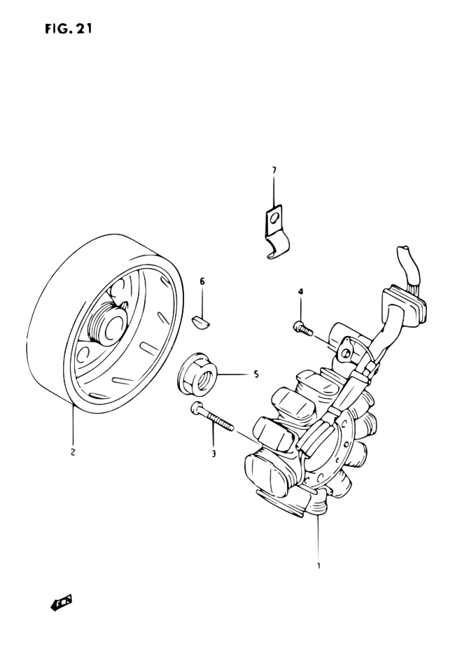 ALLUMAGE ROTOR STATOR POUR SUZUKI OZARK 230 1987 POUR SUZUKI OZARKLT F230 