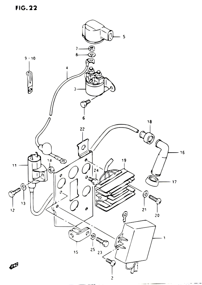 PARTIE ELECTRIQUE POUR SUZUKI OZARK 230 1987 POUR SUZUKI OZARKLT F230 