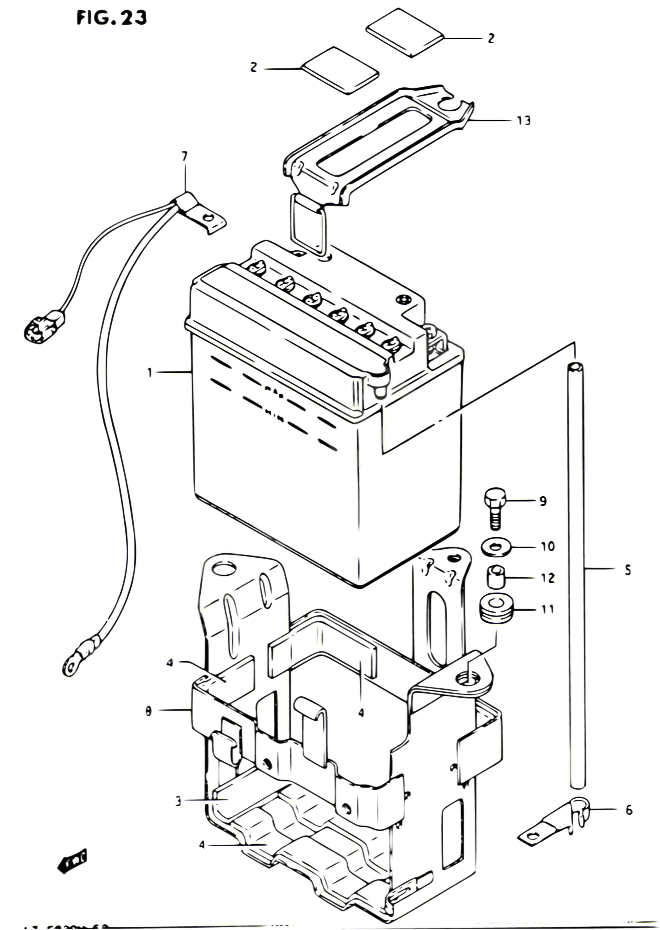 BATTERIE POUR SUZUKI OZARK 230 1987 POUR SUZUKI OZARKLT F230 