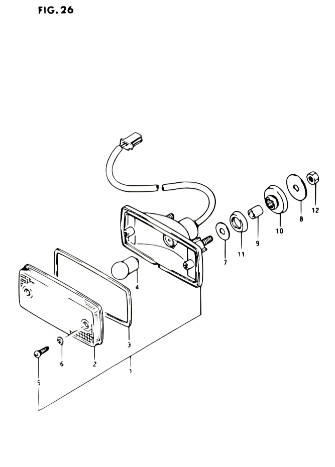 FEU ARRIERE POUR SUZUKI OZARK 230 1987 POUR SUZUKI OZARKLT F230 