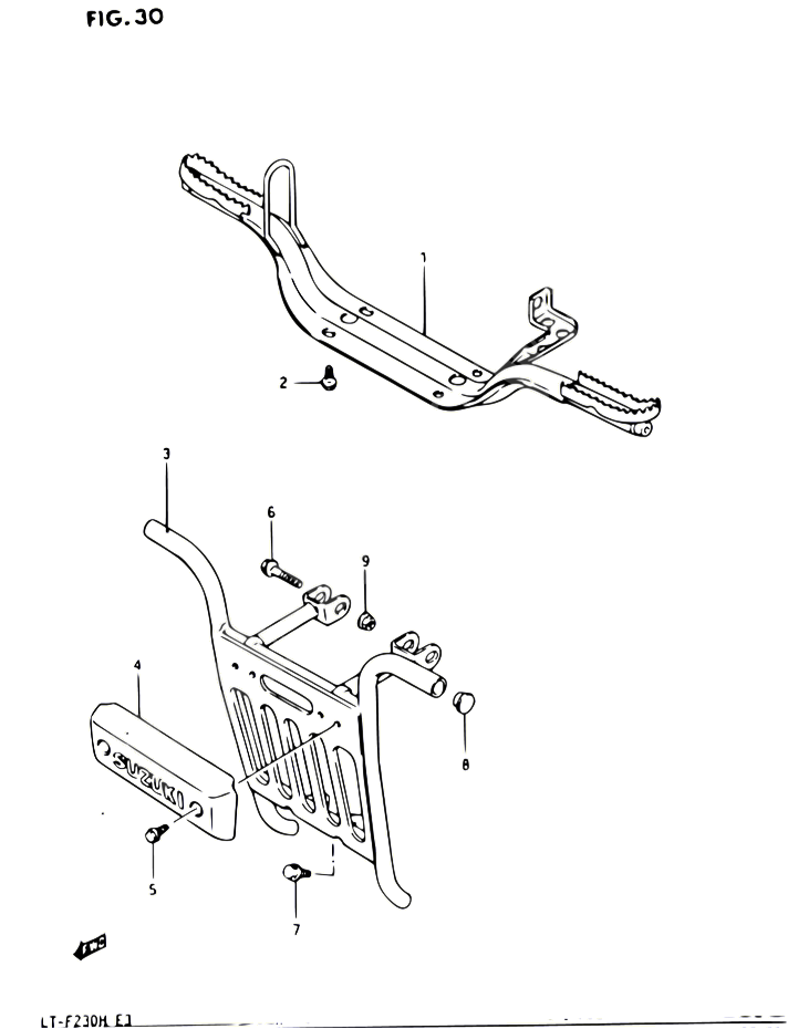 REPOSE PIED POUR SUZUKI OZARK 230 1987 POUR SUZUKI OZARKLT F230 