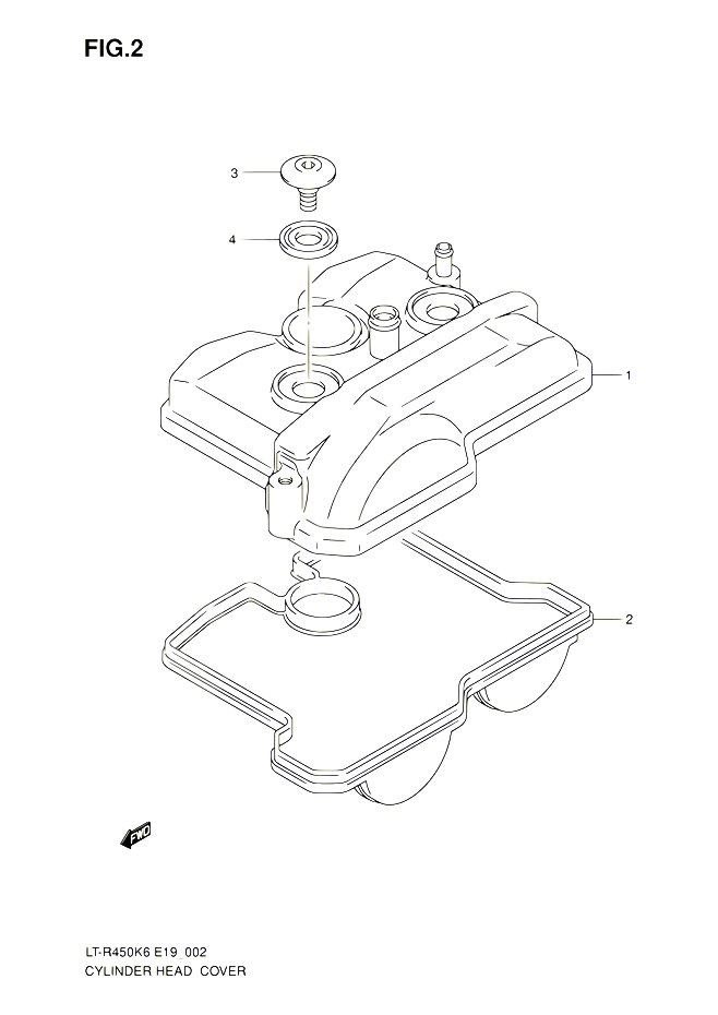 COUVRE CULASSE POUR SUZUKI QUADRACER 450 2010 POUR SUZUKI QUADRACERLT R450 L0 LT R450Z L0 
