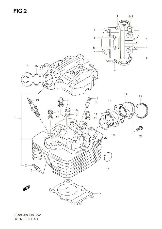 CULASSE POUR SUZUKI QUADSPORT 250 2010 POUR SUZUKI QUADSPORTLT Z250 L0 LT Z250Z L0 