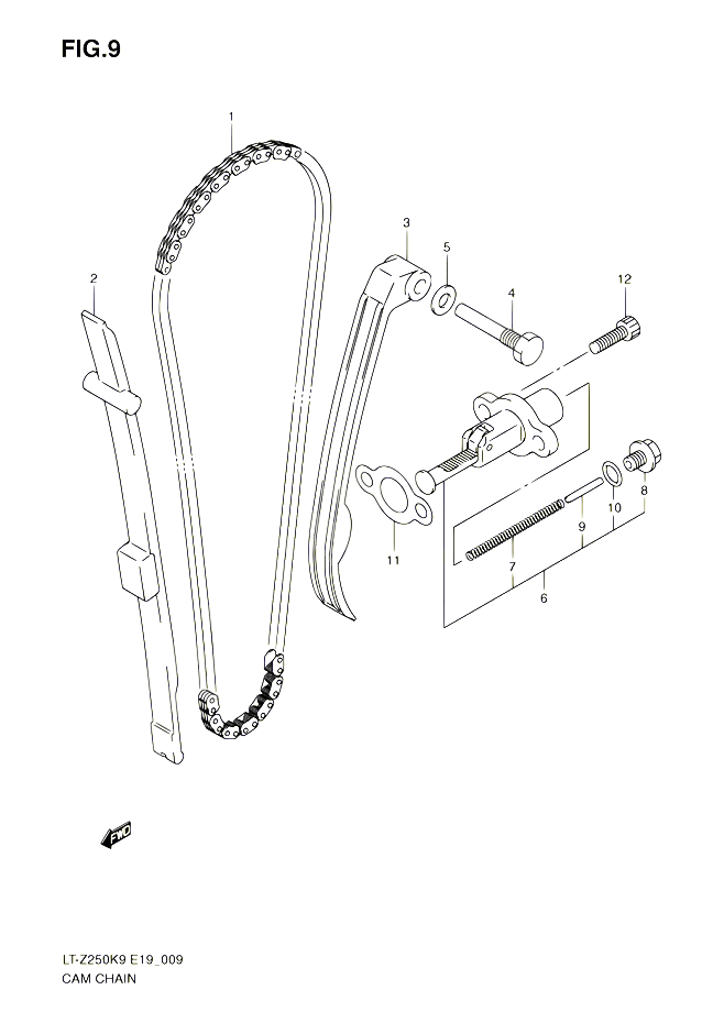 DISTRIBUTION POUR SUZUKI QUADSPORT 250 2010 POUR SUZUKI QUADSPORTLT Z250 L0  LT Z250Z L0 