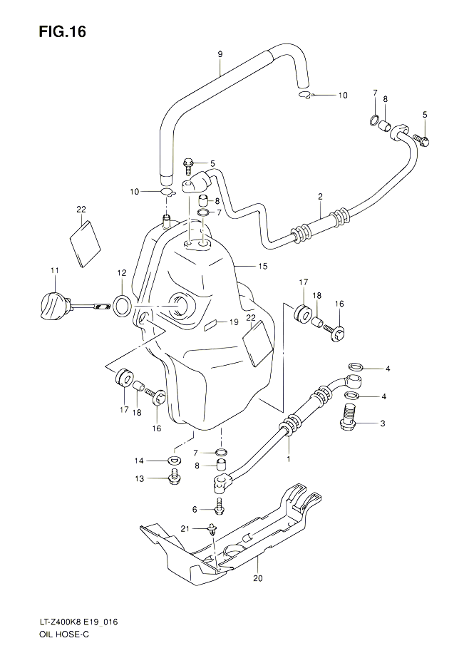 DURITE DHUILE POUR SUZUKI QUADSPORT 400 2008 POUR QUADSPORT 400Z LT Z400 K8 LT Z400Z K8 