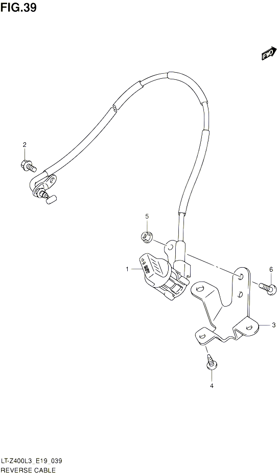 CABLE DE MARCHE ARRIERE POUR SUZUKI QUADSPORT 400 2013 POUR SUZUKI QUADSPORTLT Z400 L3 
