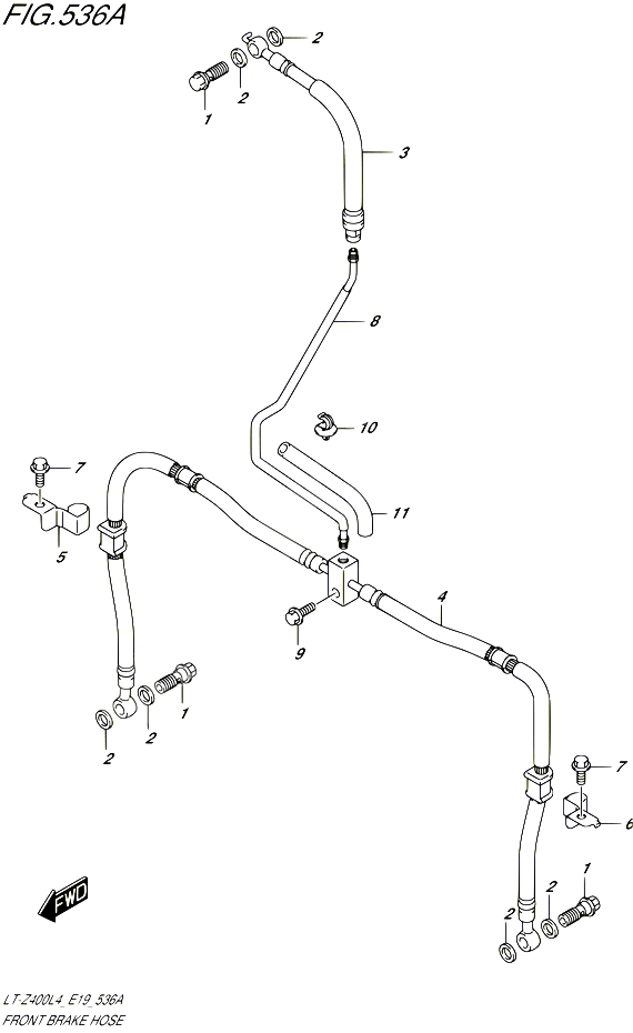 DURITE DE FREIN AVANT POUR SUZUKI QUADSPORT 400 2014 POUR QUADSPORT Z400 LT Z400 L4 