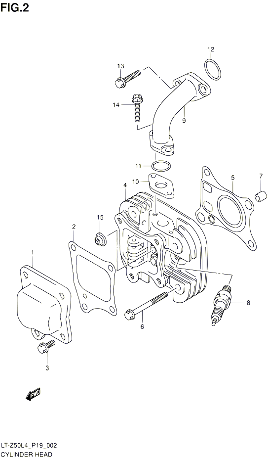CYLINDRE POUR SUZUKI QUADSPORT 50 2014 POUR SUZUKI QUADSPORTLT Z50 L4 
