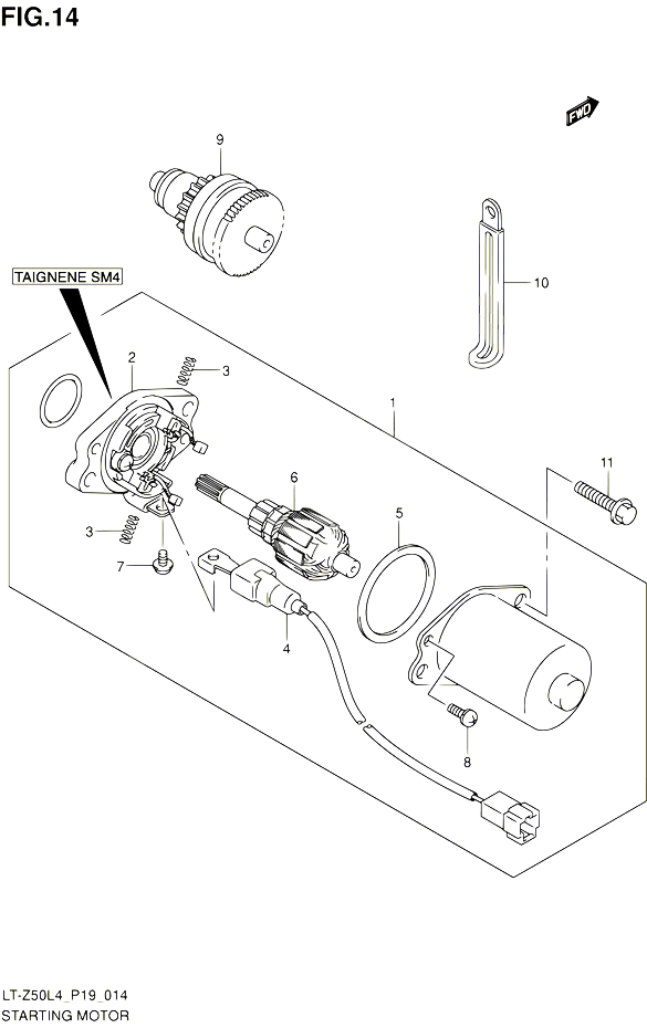 DEMARREUR POUR SUZUKI QUADSPORT 50 2014 POUR SUZUKI QUADSPORTLT Z50 L4 