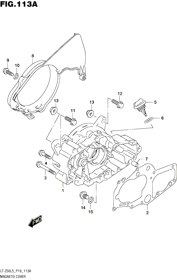 CARTER ALLUMAGE POUR SUZUKI QUADSPORT 50 2015 POUR SUZUKI QUADSPORTLT Z50 L5 