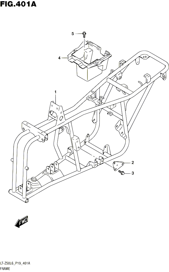 CADRE POUR SUZUKI QUADSPORT 50 2016 POUR SUZUKI QUADSPORTLT Z50 L6 