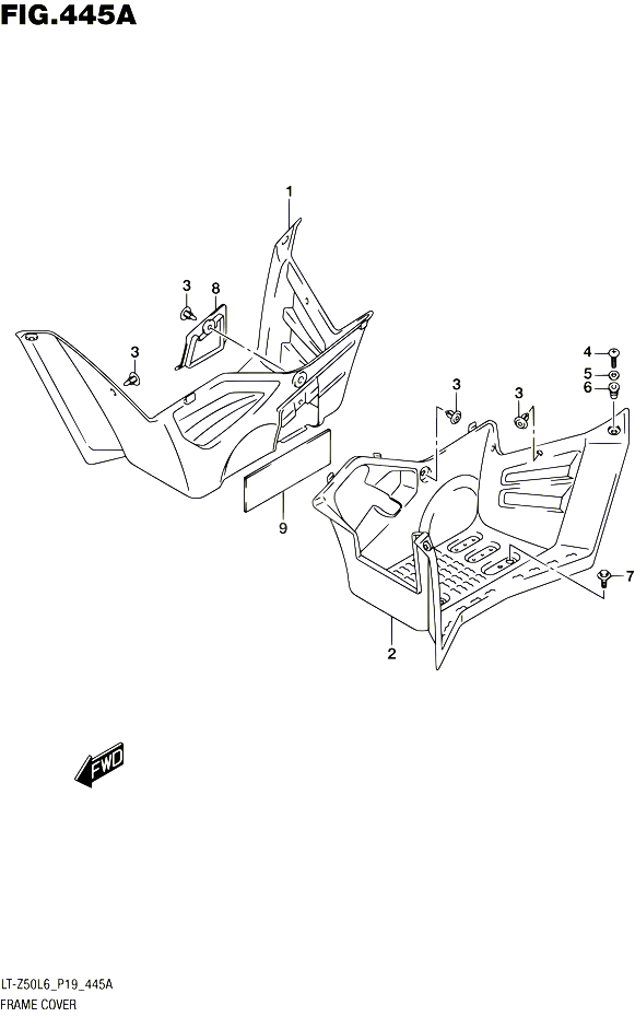 CARENAGES ARRIERE POUR SUZUKI QUADSPORT 50 2016 POUR SUZUKI QUADSPORTLT Z50 L6 