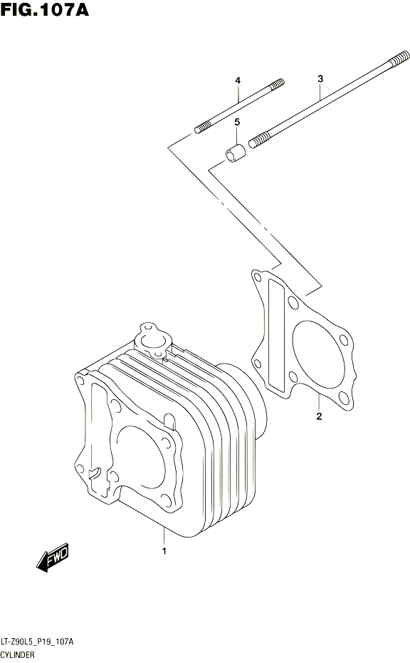 CYLINDRE POUR SUZUKI QUADSPORT 90 2015 POUR SUZUKI QUADSPORTLT Z90 L5 