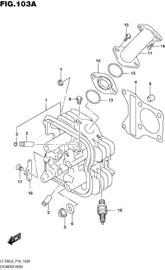 CULASSE POUR SUZUKI QUADSPORT 90 2016 POUR SUZUKI QUADSPORTLT Z90 L6 