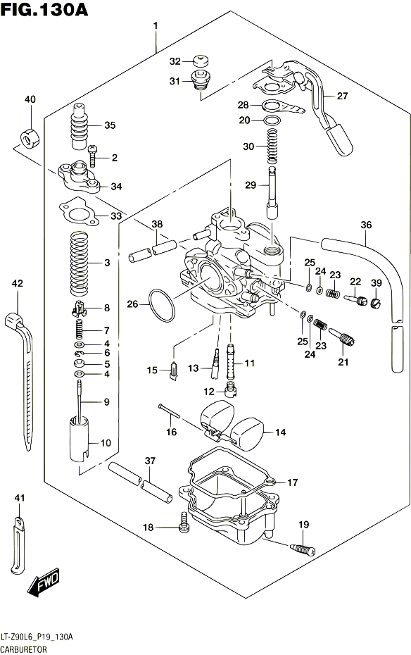 CARBURATEUR POUR SUZUKI QUADSPORT 90 2016 POUR SUZUKI QUADSPORTLT Z90 L6 