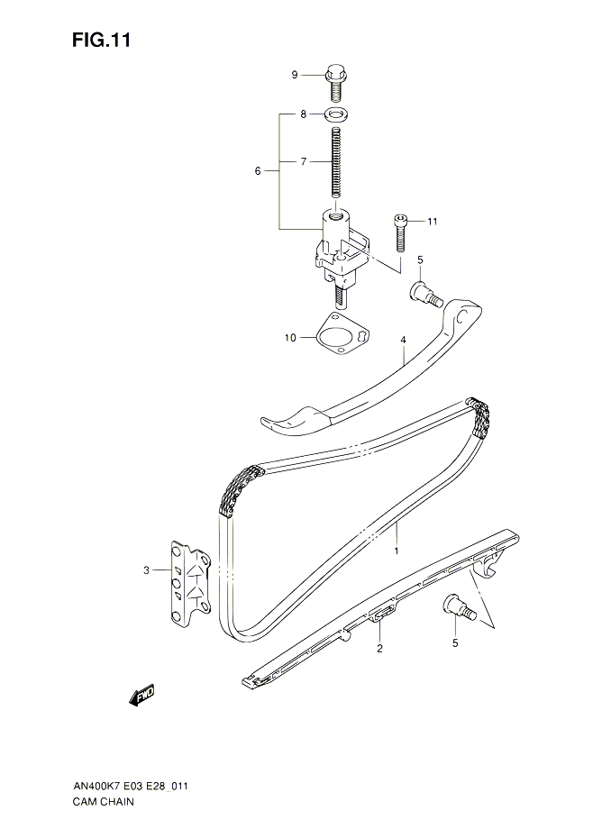 DISTRIBUTION POUR SUZUKI BURGMAN 400 2010 POUR BURGMAN 400 AN400A L0  AN400ZA L0 