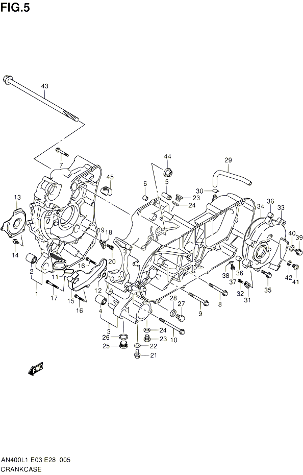CARTER AN400L1 E03 POUR SUZUKI BURGMAN 400 2011 POUR BURGMAN 400 AN400A L1 AN400ZA L1 