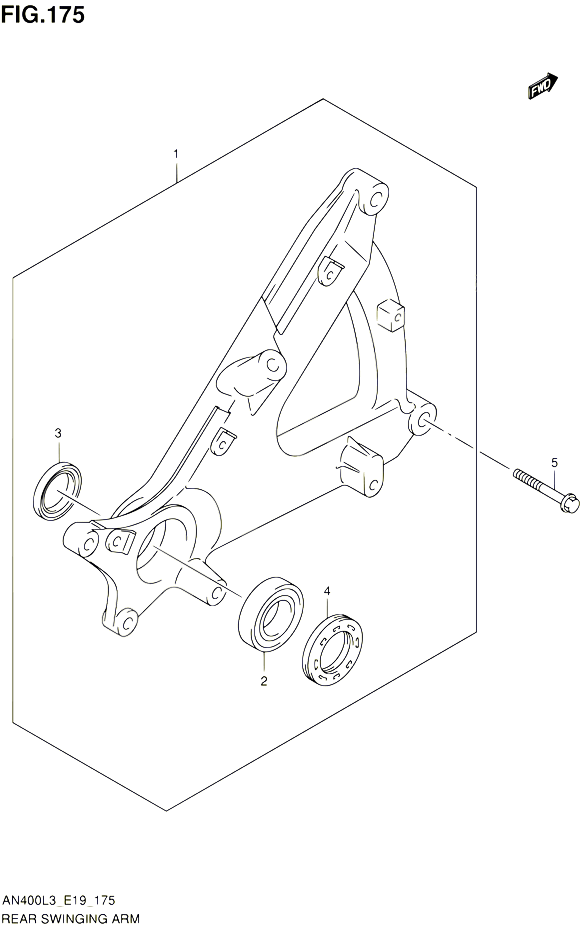 BRAS OSCILLANT ARRIERE POUR SUZUKI BURGMAN 400 2013 POUR BURGMAN 400 AN400A L3 