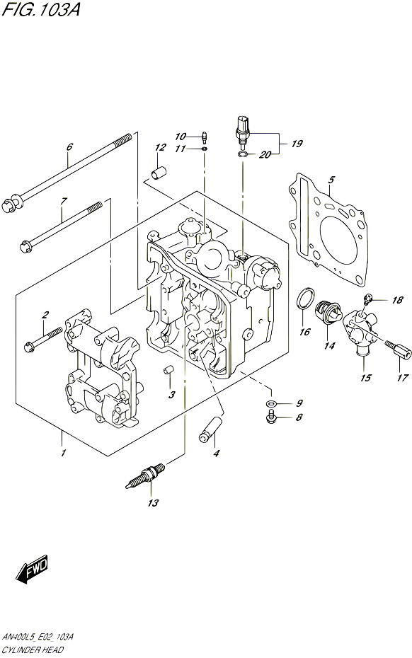 CULASSE POUR SUZUKI BURGMAN 400 2015 POUR BURGMAN 400 AN400A L5 