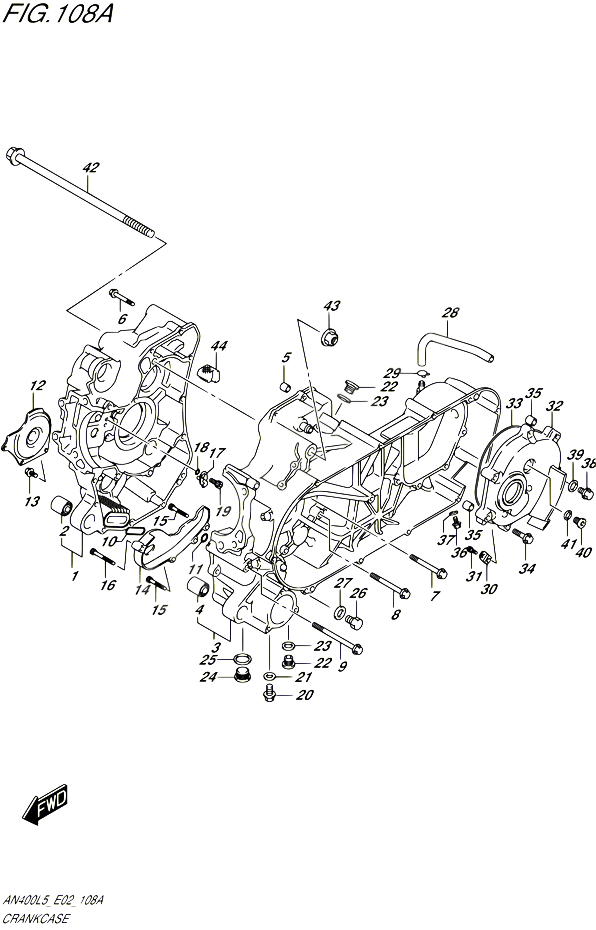CARTER AN400L5 E19 POUR SUZUKI BURGMAN 400 2015 POUR BURGMAN 400 AN400A L5 