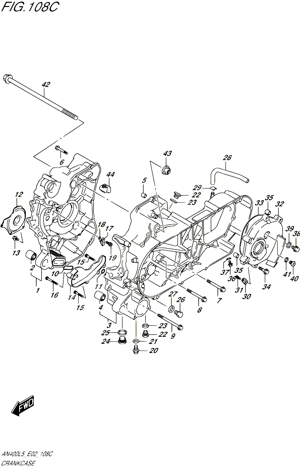 CARTER AN400AL5 E19 POUR SUZUKI BURGMAN 400 2015 POUR BURGMAN 400 AN400A L5 