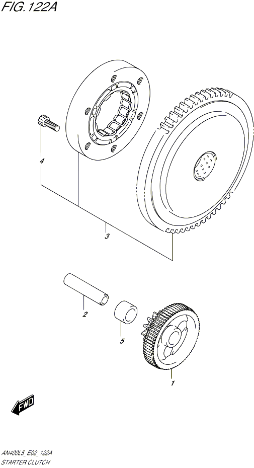 ROUE LIBRE DE DEMARREUR POUR SUZUKI BURGMAN 400 2015 POUR BURGMAN 400 AN400A L5 