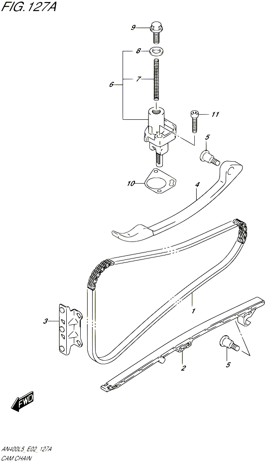 DISTRIBUTION POUR SUZUKI BURGMAN 400 2015 POUR BURGMAN 400 AN400A L5 