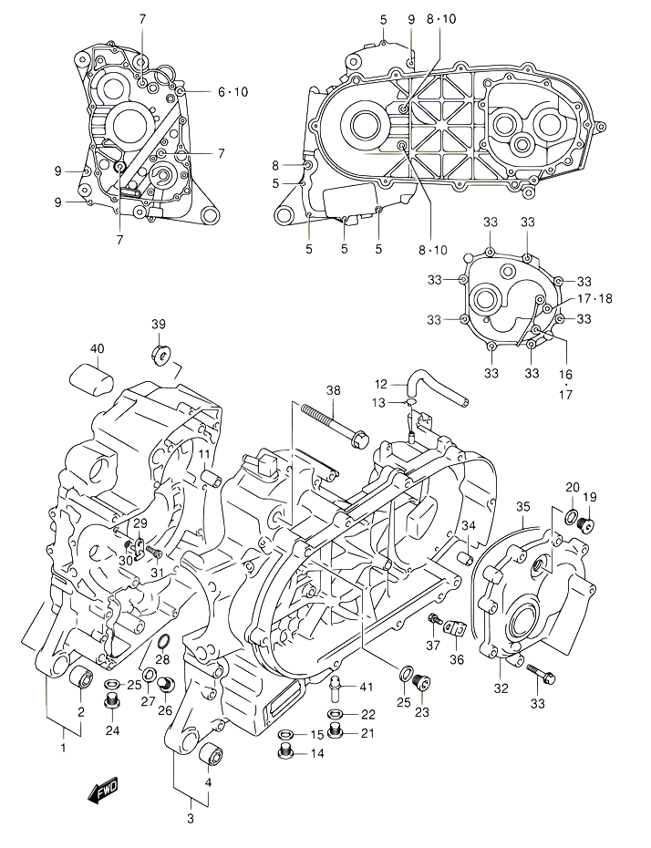 CARTER POUR SUZUKI BURGMAN 400 2003 POUR BURGMAN 400 AN400 K3 