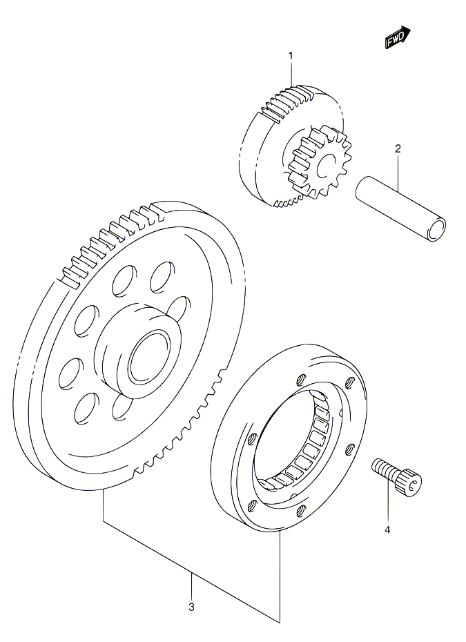 ROUE LIBRE DE DEMARREUR POUR SUZUKI BURGMAN 400 2003 POUR BURGMAN 400 AN400 K3 