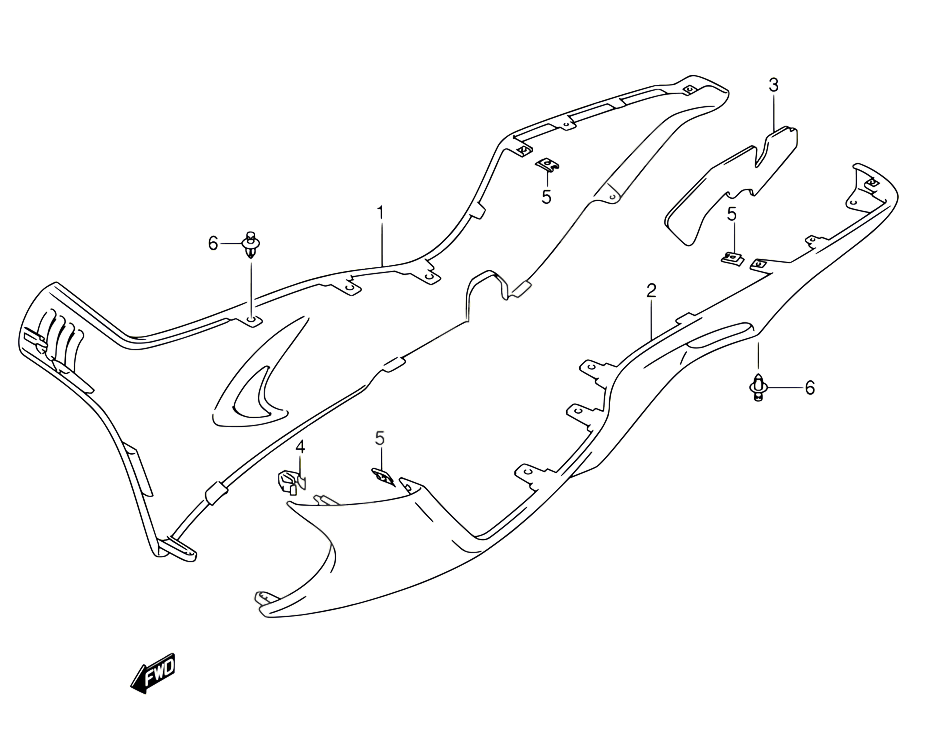 CARENAGES INFERIEUR MODELE K3 POUR SUZUKI BURGMAN 400 2003 POUR BURGMAN 400 AN400 K3 