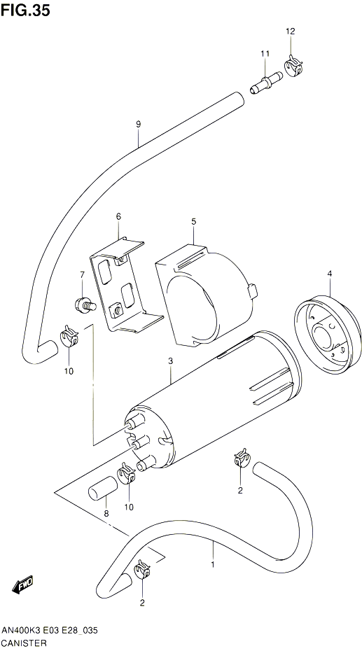 RENIFLARD E33 POUR SUZUKI BURGMAN 400 2003 POUR BURGMAN 400 AN400 K3 