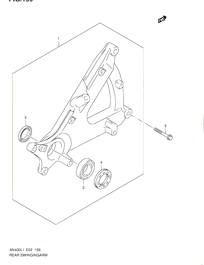 BRAS OSCILLANT ARRIERE POUR SUZUKI BURGMAN 400 2011 POUR BURGMAN 400 AN400 L1 