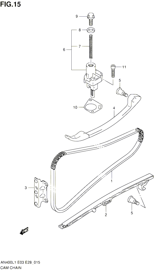 DISTRIBUTION POUR SUZUKI BURGMAN 400 2011 POUR BURGMAN 400 AN400 L1 