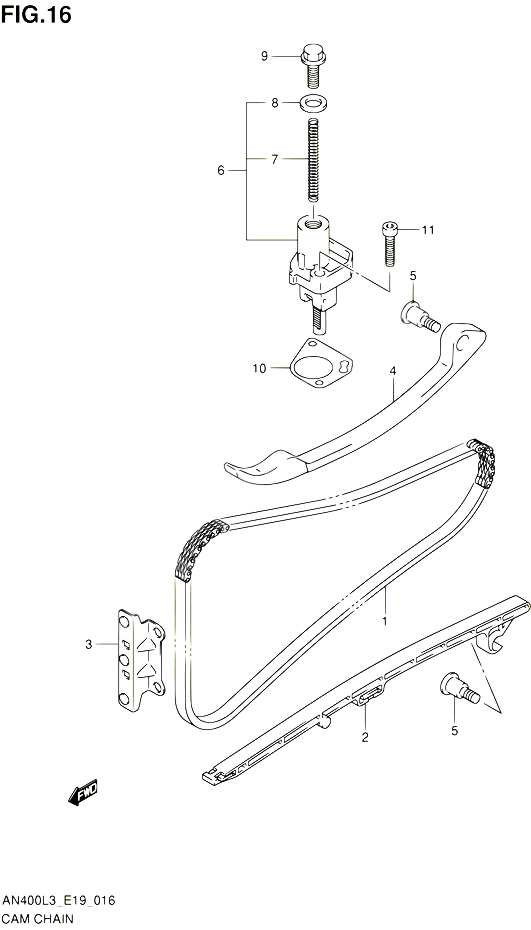 DISTRIBUTION POUR SUZUKI BURGMAN 400 2013 POUR BURGMAN 400 AN400 L3 