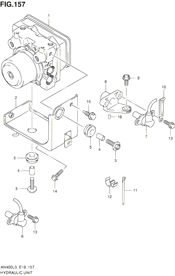 SYSTEME ABS AN400AL3 E02 POUR SUZUKI BURGMAN 400 2013 POUR BURGMAN 400 AN400 L3 