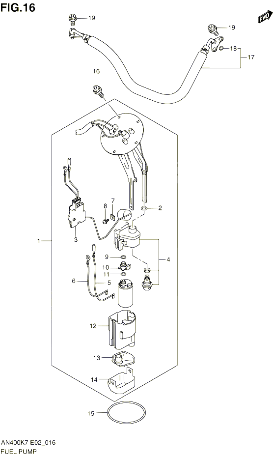 POMPE A ESSENCE POUR SUZUKI BURGMAN 400 2010 POUR BURGMAN 400 AN400ZA L0 