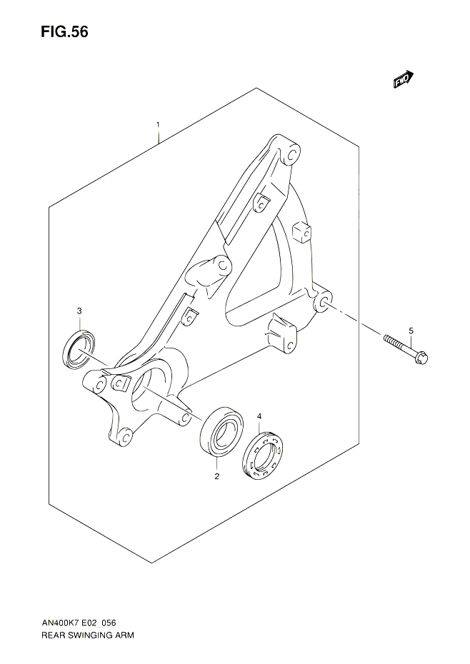 BRAS OSCILLANT ARRIERE POUR SUZUKI BURGMAN 400 2010 POUR BURGMAN 400 AN400ZA L0 