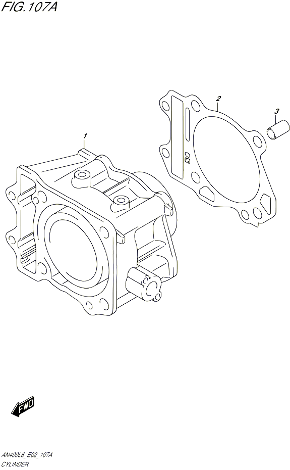 CYLINDRE POUR SUZUKI BURGMAN 400 2016 POUR BURGMAN 400 EXECUTIVE ABS AN400ZA L6 