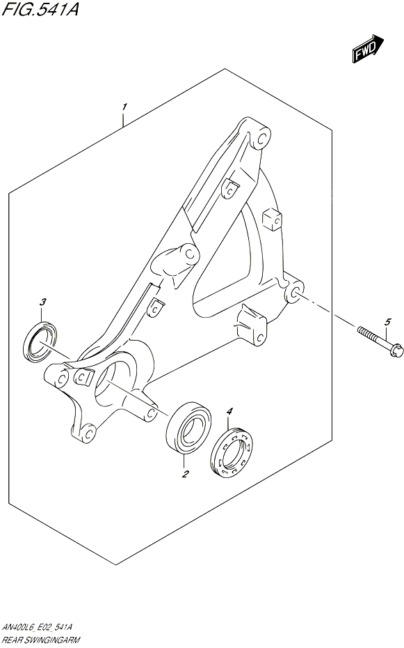 BRAS OSCILLANT ARRIERE POUR SUZUKI BURGMAN 400 2016 POUR BURGMAN 400 EXECUTIVE ABS AN400ZA L6 