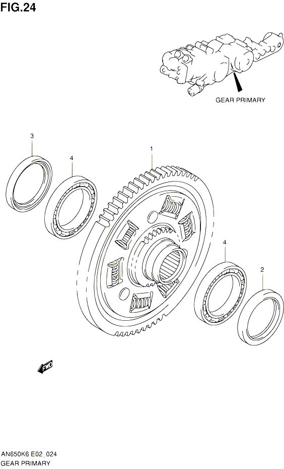 EMBRAYAGE PRIMAIRE POUR SUZUKI BURGMAN 650 2010 POUR SUZUKI BURGMANAN650A L0 