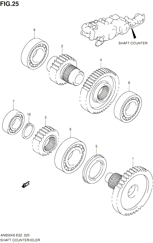 TRANSMISSION FINALE POUR SUZUKI BURGMAN 650 2010 POUR SUZUKI BURGMANAN650A L0 