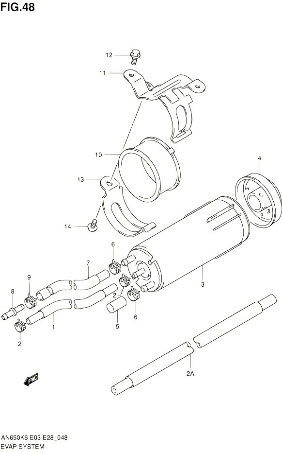 SYSTEME DE RECYCLAGE DES VAPEURS DE CARBURANT E33 POUR SUZUKI BURGMAN 650 2010 POUR SUZUKI BURGMANAN650A L0 