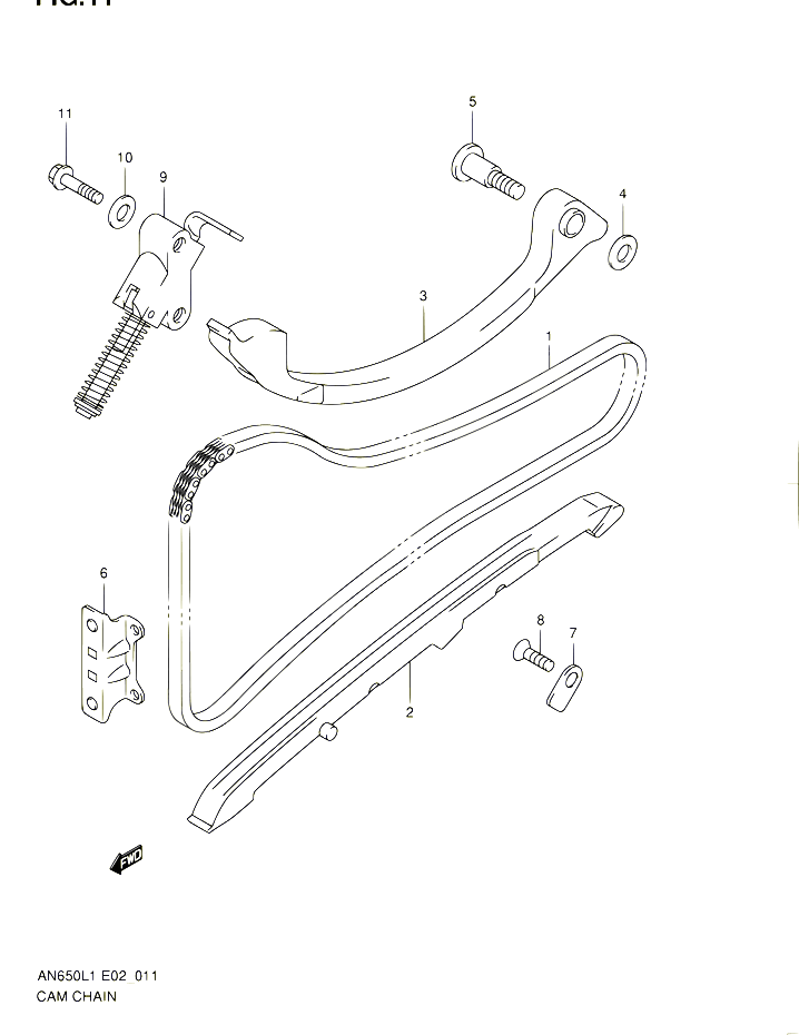 DISTRIBUTION POUR SUZUKI BURGMAN 650 2011 POUR SUZUKI BURGMANAN650A L1 