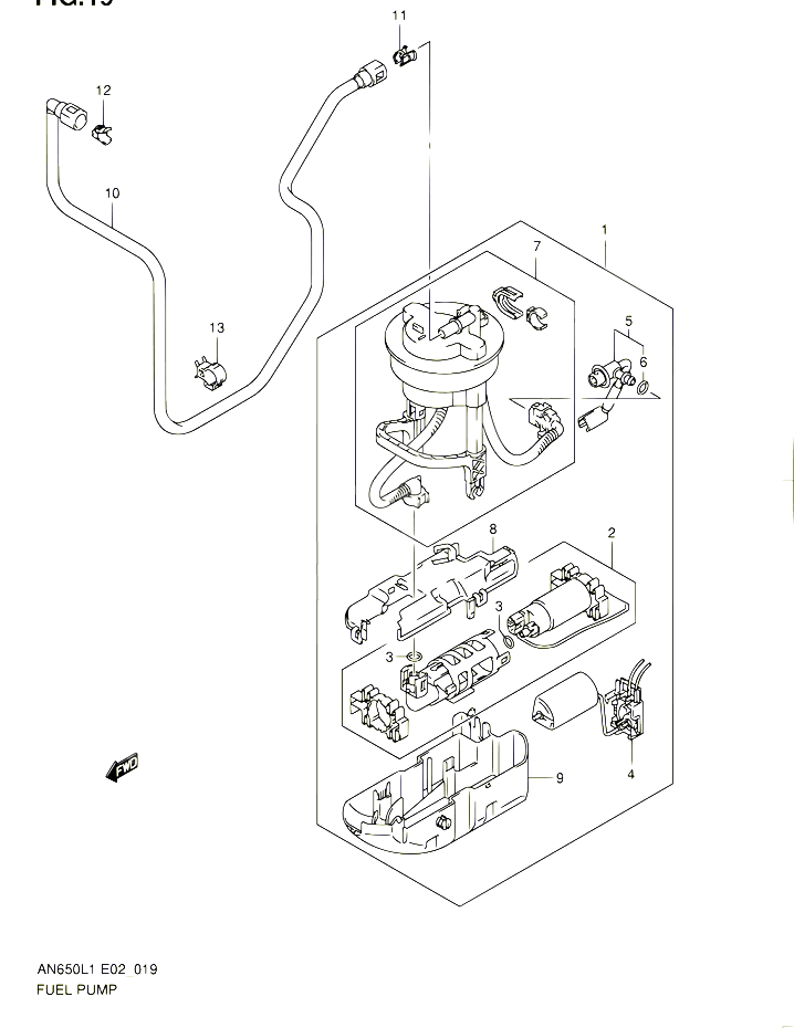 POMPE A ESSENCE POUR SUZUKI BURGMAN 650 2011 POUR SUZUKI BURGMANAN650A L1 