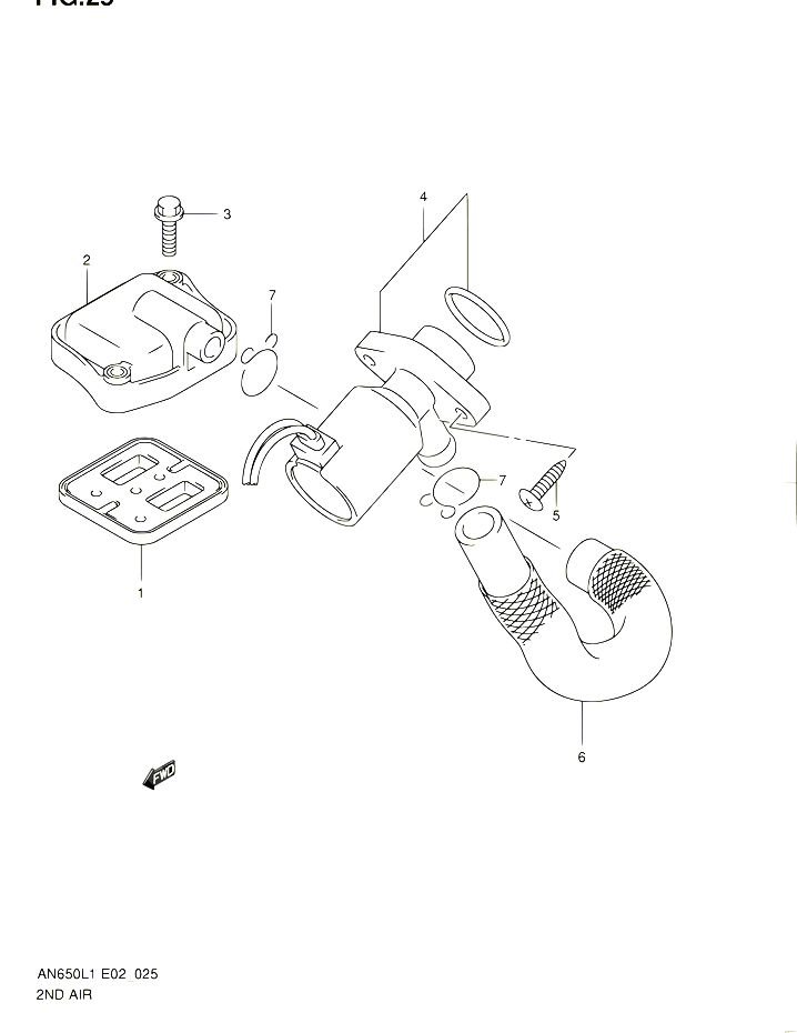 SYSTEME RECYCLAGE GAZ ECHAPPEMENT POUR SUZUKI BURGMAN 650 2011 POUR SUZUKI BURGMANAN650A L1 