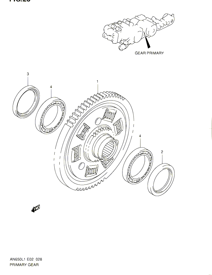 EMBRAYAGE PRIMAIRE POUR SUZUKI BURGMAN 650 2011 POUR SUZUKI BURGMANAN650A L1 