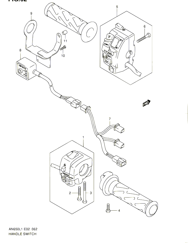 COMMODOS AN650AL1 E02 POUR SUZUKI BURGMAN 650 2011 POUR SUZUKI BURGMANAN650A L1 