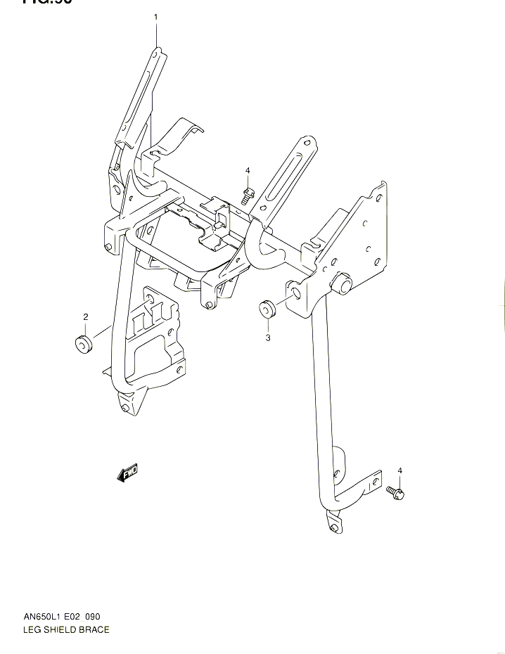 SUPPORT MARCHE PIEDS AN650L1 E19 POUR SUZUKI BURGMAN 650 2011 POUR SUZUKI BURGMANAN650A L1 