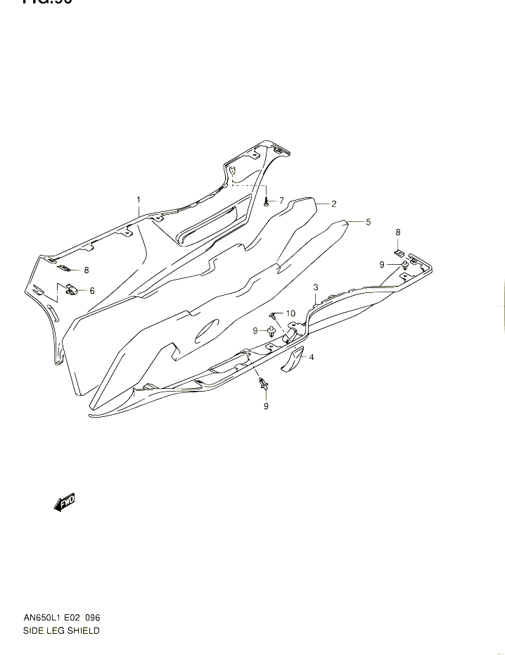 CARENAGES INFERIEUR POUR SUZUKI BURGMAN 650 2011 POUR SUZUKI BURGMANAN650A L1 